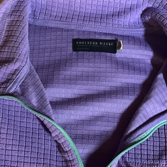 Southern Marsh Fieldtec Sweater Women's Sz Large Purple 1/4 Zip Fleece Pullover - Picture 5 of 7